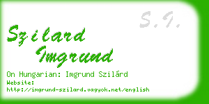 szilard imgrund business card